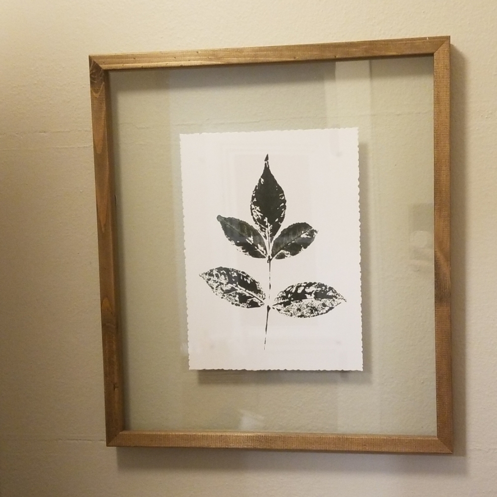 Framed leaf art